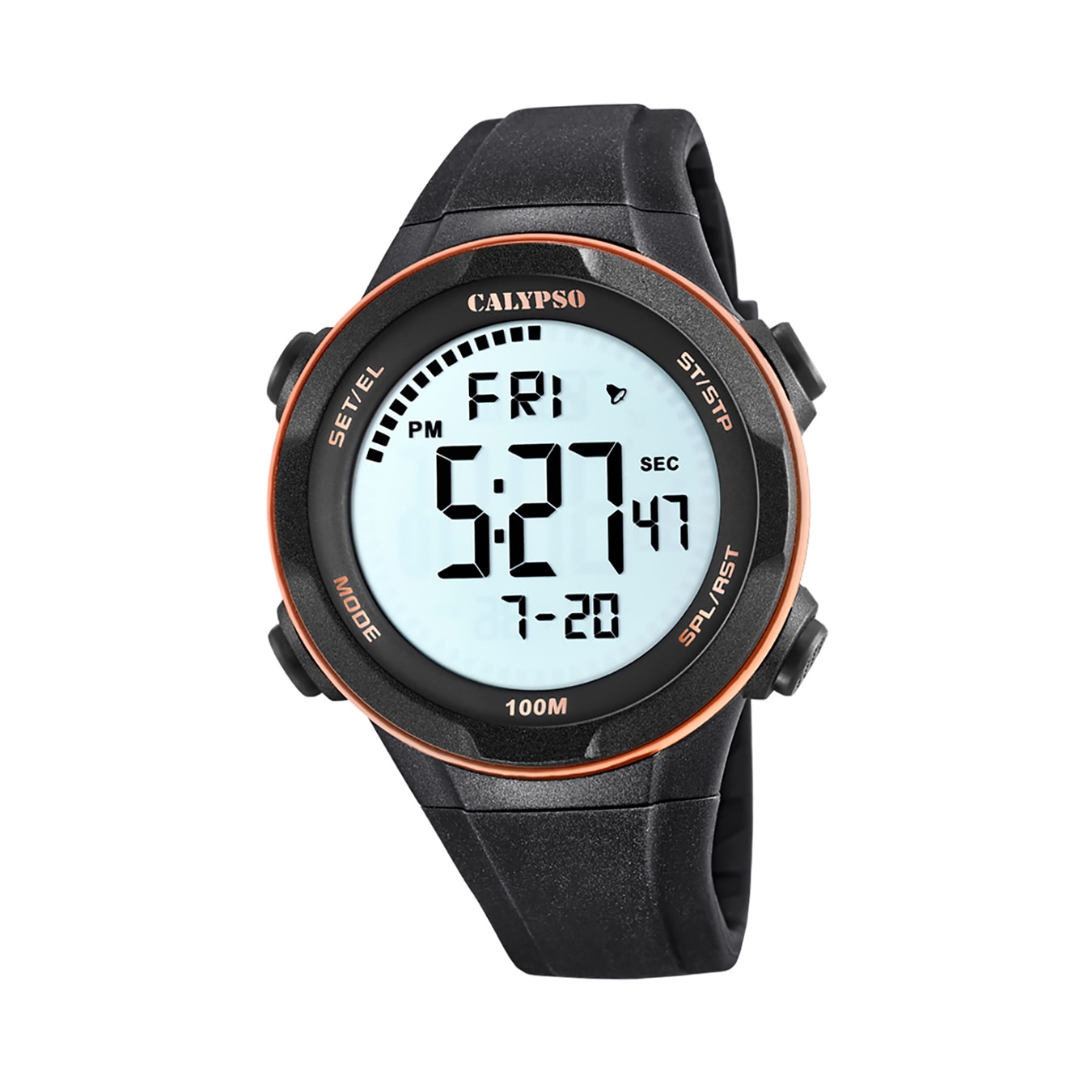 Calypso plastové pánske hodinky pre mladých K5780/6 digitálne náramkové hodinky čierne D2UK5780/6