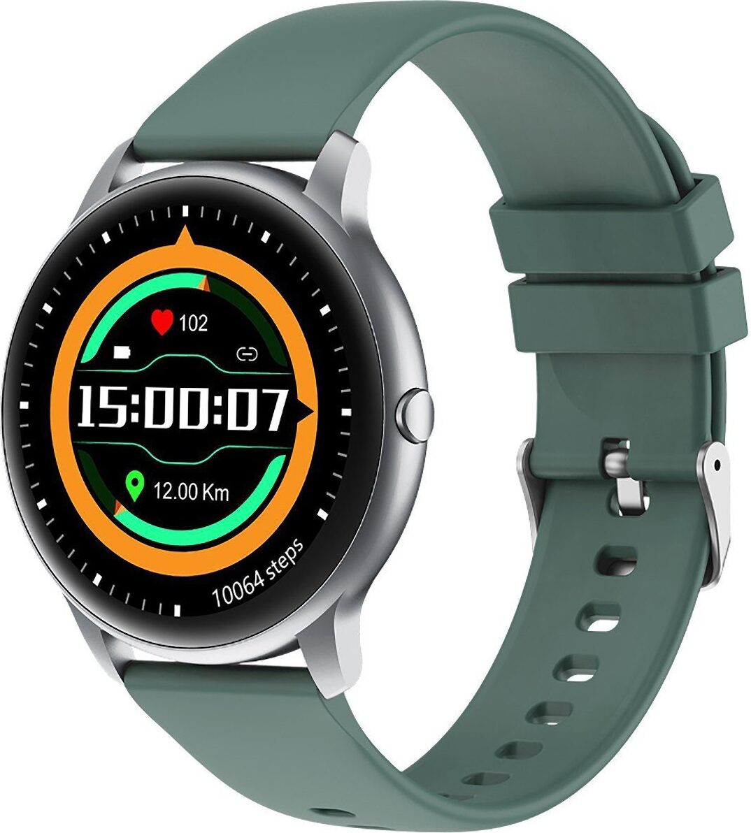 ZELURXX Smartwatch, 1,28 palca, strieborný ciferník, športový náramok, Bluetooth hovory, viacero športových režimov, prispôsobiteľné ciferníky, zelená