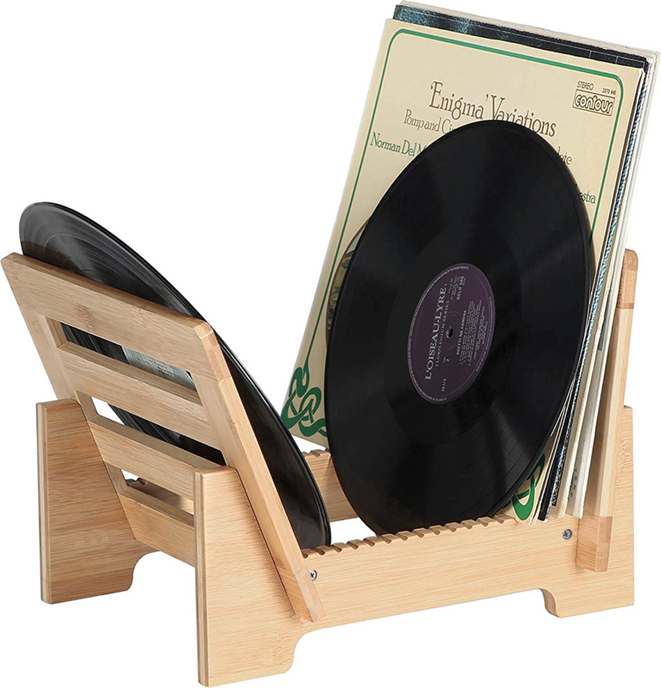 Empty Record Rack WISFOR Record Rack Bamboo Vinyl Record | Kaufland.sk