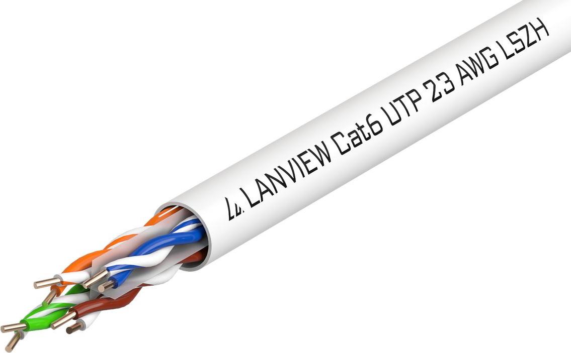 Lanview LVN122112, 305 m, Cat6, U/UTP (UTP), Weiß