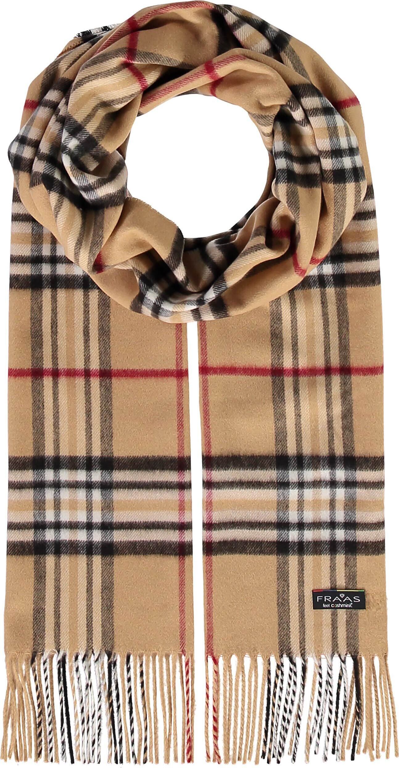FRAAS sciarpa Cashmink® Scarf with FRAAS Plaid Camel beige