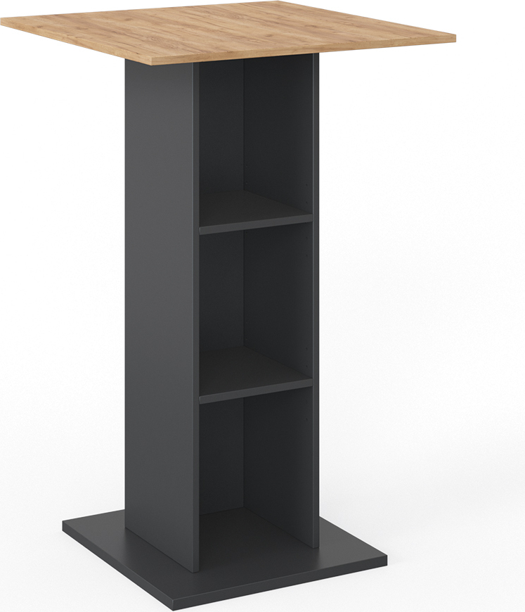 Vicco Table de bar Ross, blanc/anthracite, 115 x 50 cm - Maison