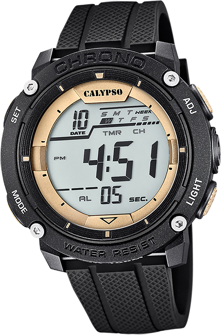 Pánske hodinky Calypso plastové čierne Digitálne náramkové hodinky Calypso D2UK5820/4