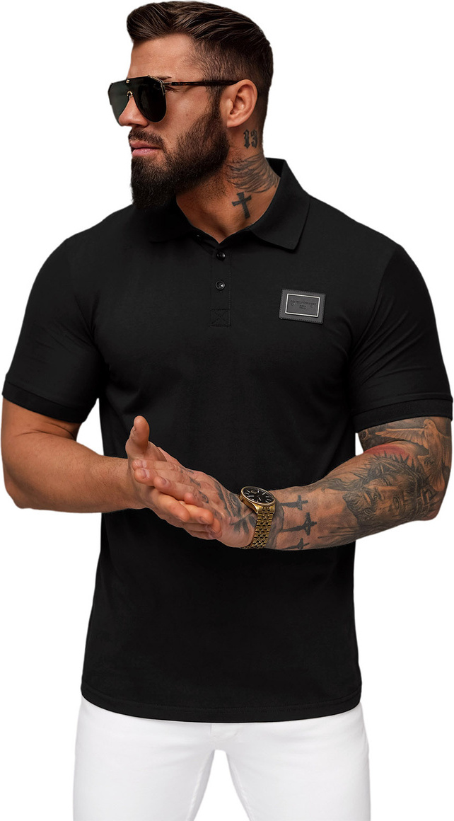 Herren Poloshirt Schwarz OZONEE NB/MT3124 L