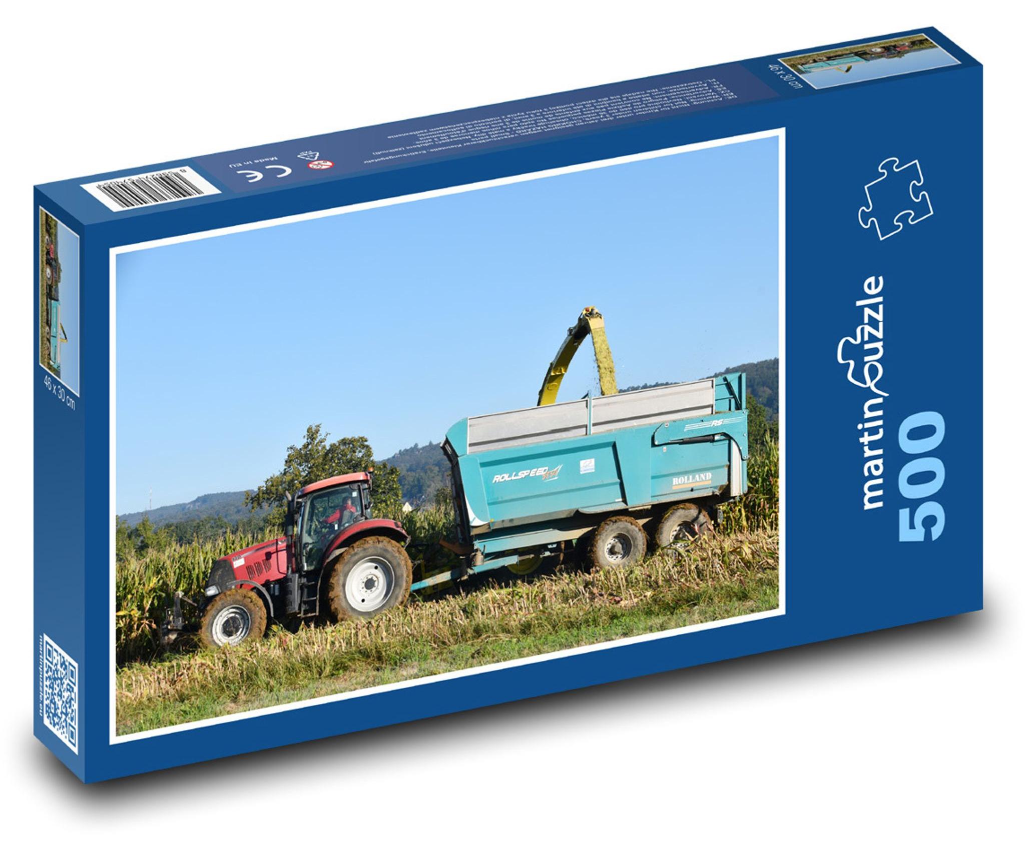 MCprint Puzzle 500 Traktor und Maisernte - martinpuzzle