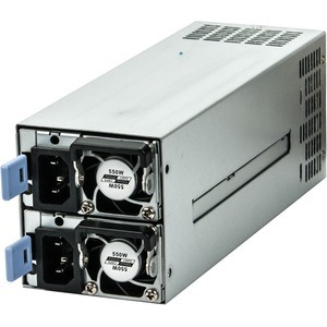 Fantec NT-MR550W ATX Redundante Stromversorgung - 550 W - Hot-Swap-fähig - 120 V AC, 230 V AC Eingang - 3.3 V Gleichstrom, 5 V Gleichstrom, 12 V Gleichstrom, -12 V DC Ausgang - 2 Lüfter 2164