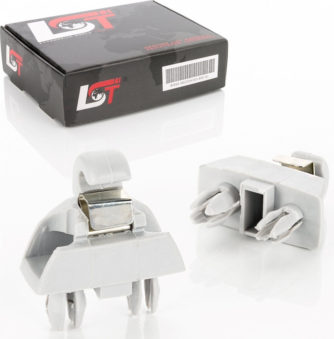 LST 2x Sonnenblendenhalter Sonnenblenden Halterung Halter Clips grau für VW POLO 6R CL-01591 x2
