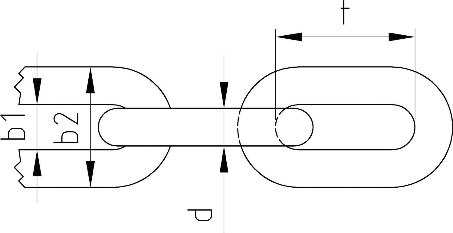 Dulimex Kabelkette ähnlich DIN766 verzinkt ø 6 mm auf Bund Nutzlast 400 kg 8000.007.6606