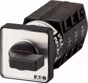 Eaton Umschalter, TM, 10 A, Einbau, 3 Baueinheit(en), Kontakte: 6, 60 °, rastend, ohne 0-Stellung, 1-2, Abwicklungs Nr. 8222 086742