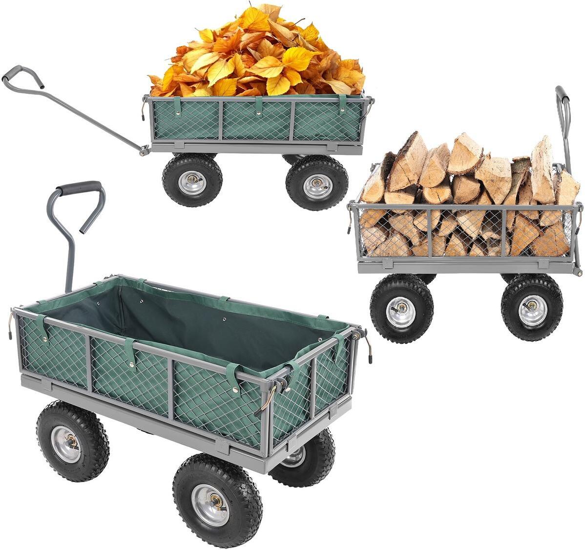 Saska Garden Schubkarre für Garten Wagen Anhänger mit Griff 270KG