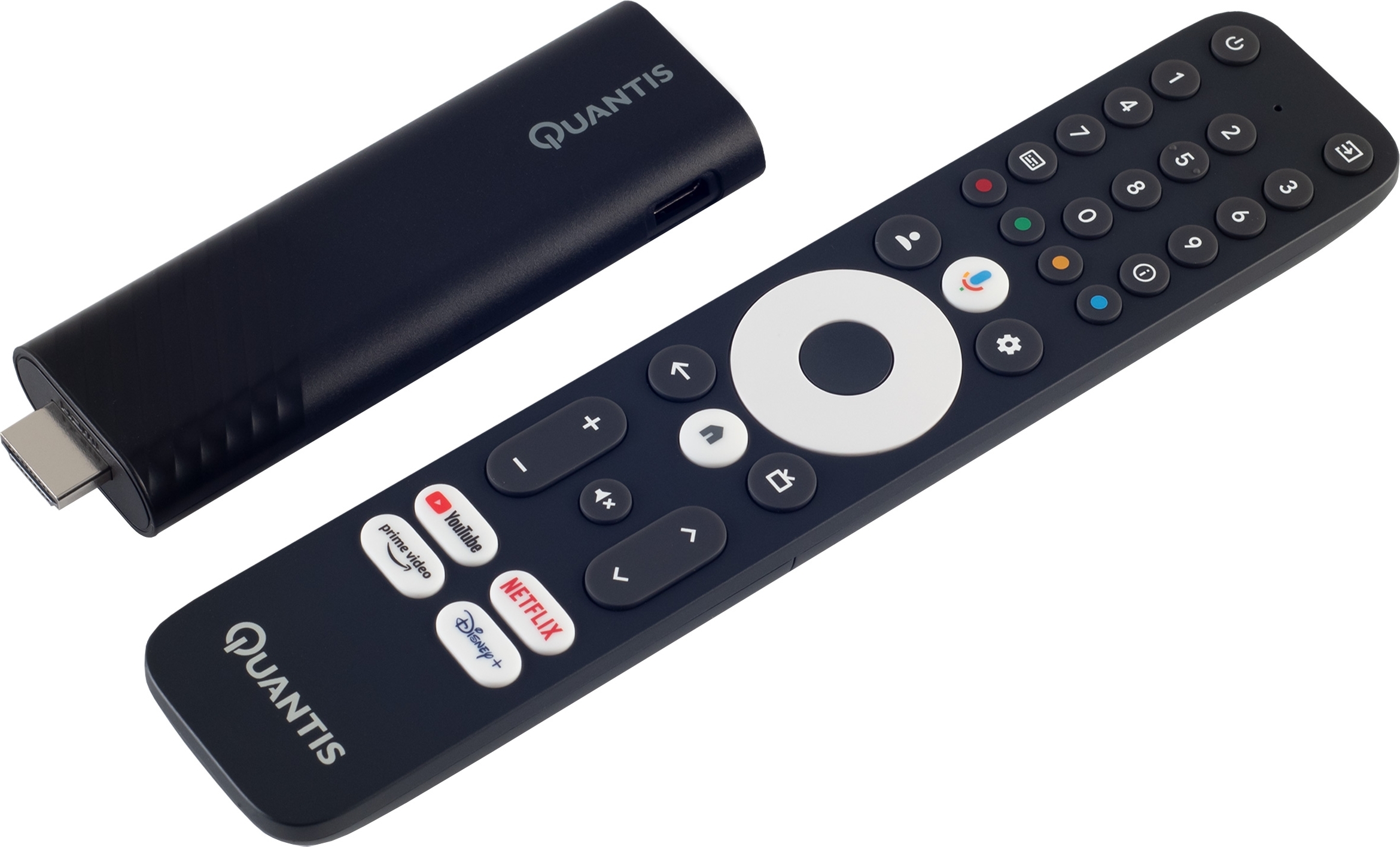 Quantis Electronics Quantis QE600 4K UHD Streaming Stick, Google TV, Chromecast, 32GB
