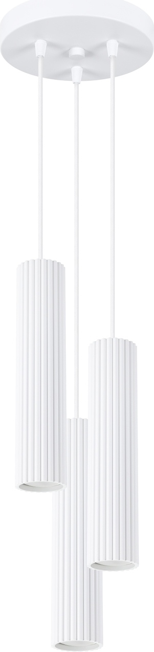 Pendelleuchte KARBON 3P weiß 3xGU10 10W Aluminium 108x19.5x19.5cm Sollux Lighting