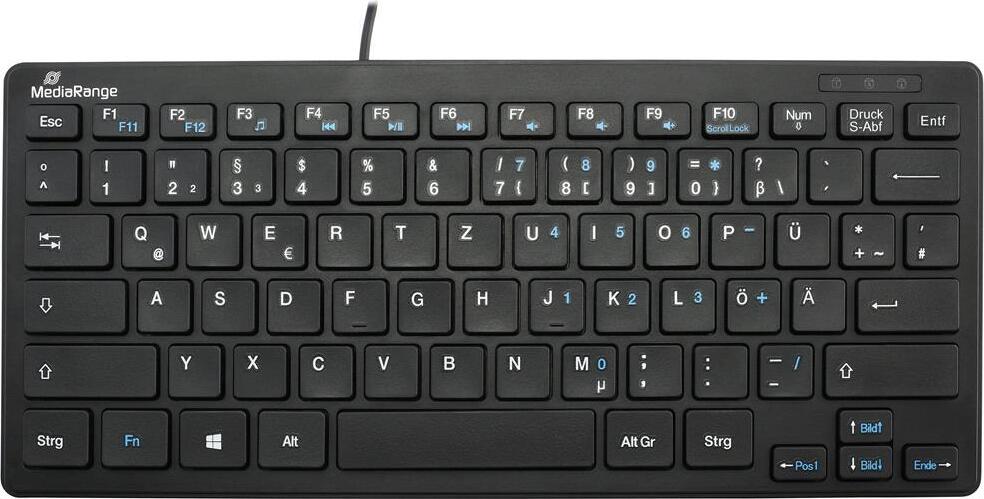 Cortek KBCHON Tastiera USB Con Tasti Piatti E Layout Italiano – Multimediale, Sottile E Compatta, Colore Nero