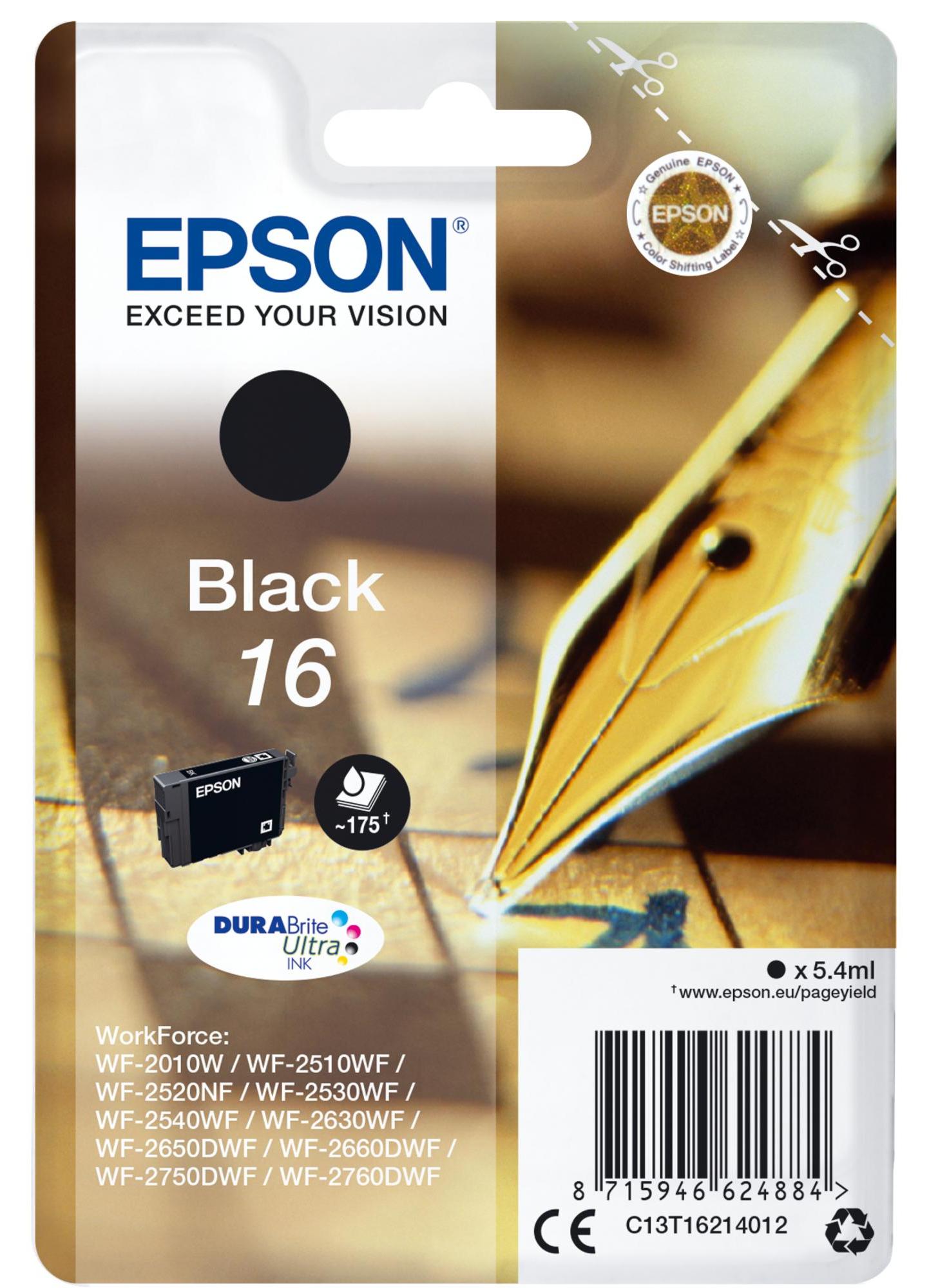 Epson pero a krížovka Singlepack Black 16 DURABrite Ultra Ink