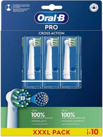 Braun Oral-B Oral B Ersatzbürsten Zahnbürste Zubehör Pro Cross Action Testine 10 Stück Reinigung
