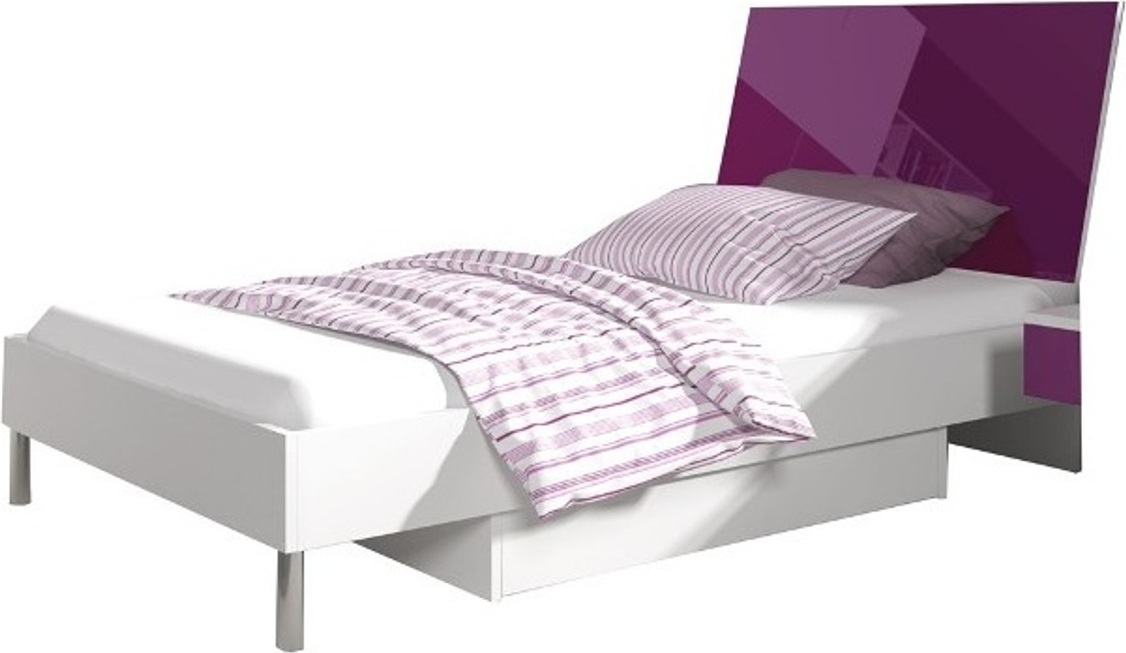 Kinderzimmer Bett Schlafzimmer Betten Einzelbett Single Jugendzimmer Lila Holz