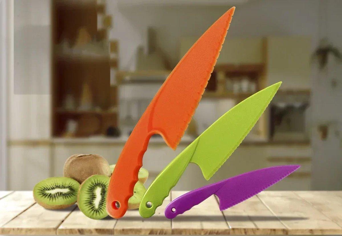 CHPN - Kindermesserset - Messer speziell für Kinder - Kindermesser - Messerset - Kochen mit Kindern - Kinder beim Kochen helfen lassen - Sicheres Schneiden - Stumpfe Messer 205261