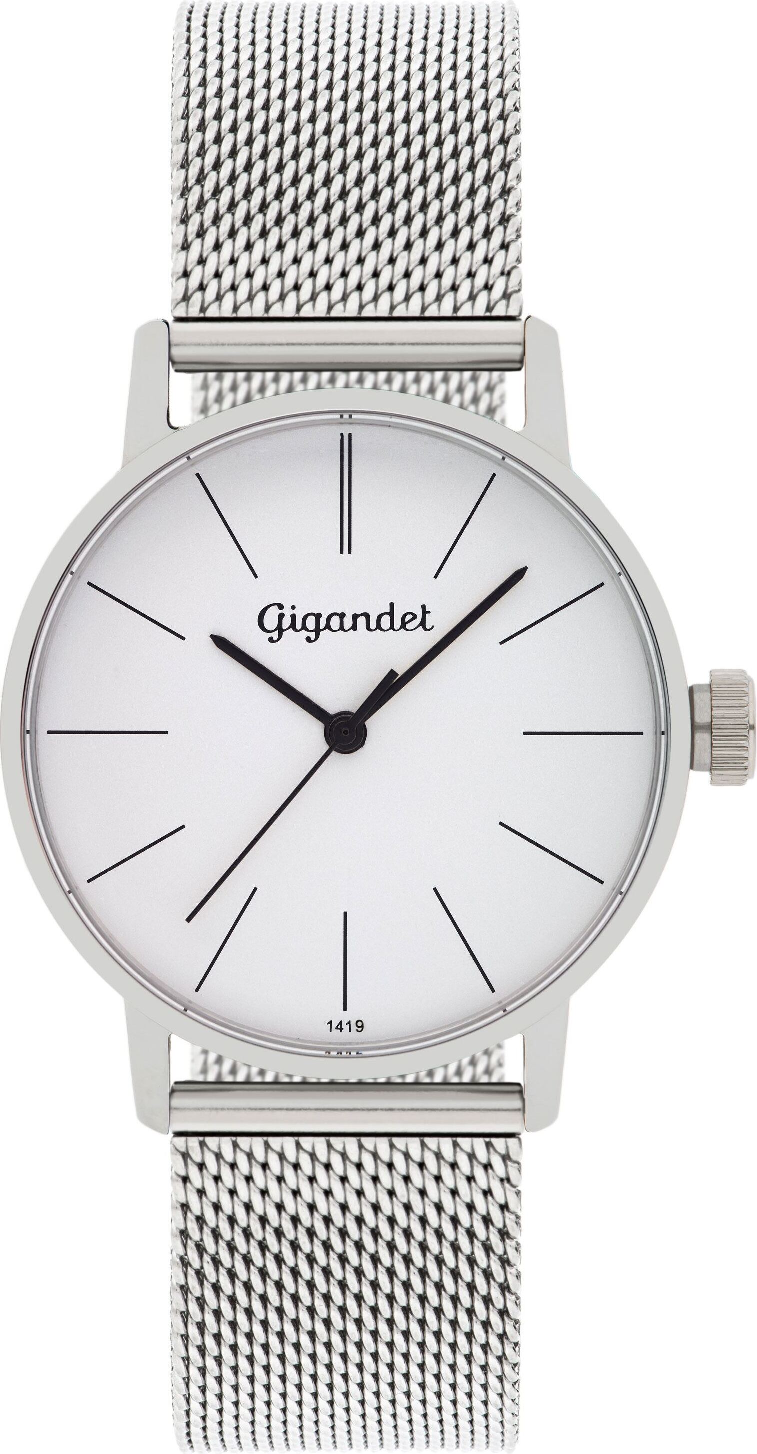Gigandet Quarzuhr Edelstahl Silber Minimalism - G43-005
