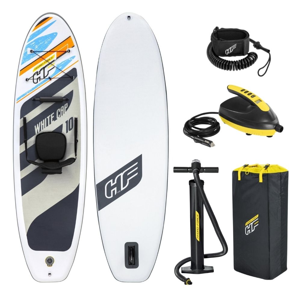 Bestway Sup Board - Hydro Force - biela čiapka konvertibilný set a SUP elektrická vzduchová pumpa 12V