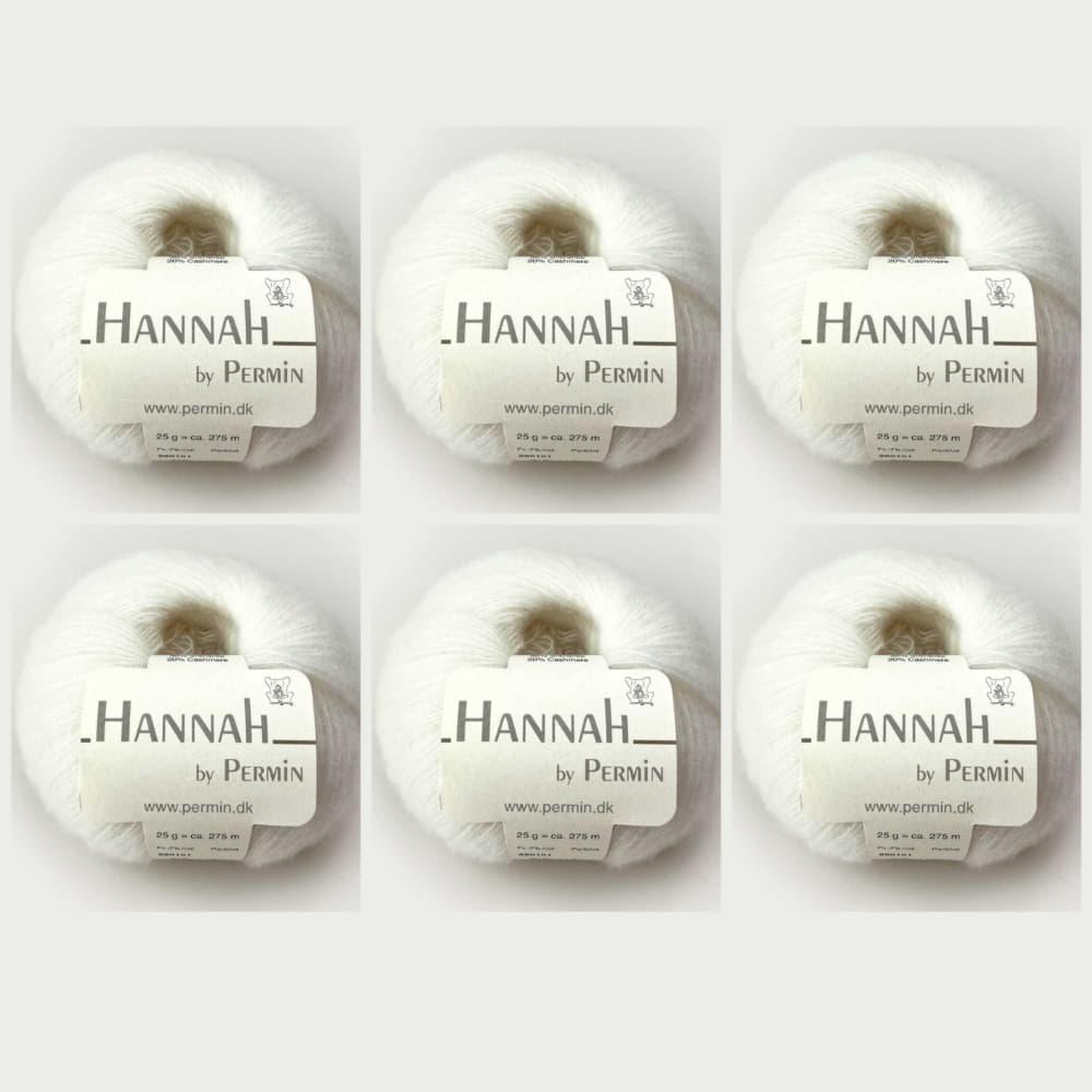 Mango 6x Hannah by Permin – Luxusgarn aus Wolle, Seide & Kaschmir (01 weiß) 880101_6