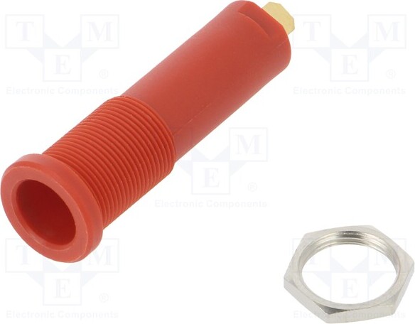 TNE 1x Buchse 4mm Bananen 6000V rot 16A vldet für platten HSEB 3125 L AU / RT Bananen _1GH_HSEB3125LAU-RT