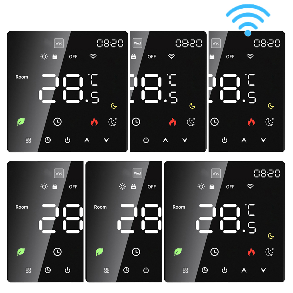 6X Smart WiFi termostat 3A ohrev vody digitálny izbový termostat podlahové kúrenie programovateľný vnútorný teplomer, kompatibilný s Amazon Google Home