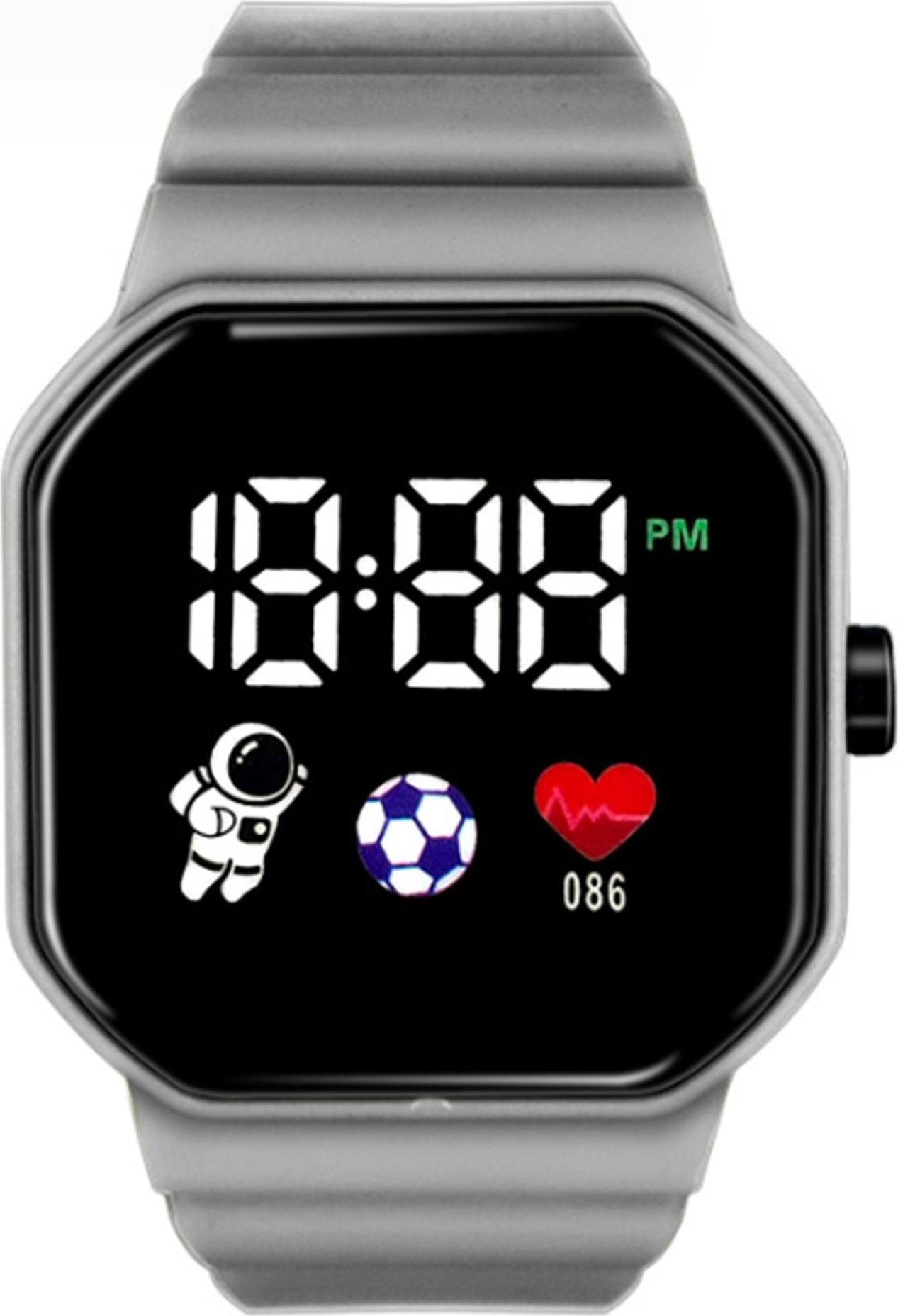 KINSI Elektronische LED-Uhr, Silikonarmband, elektronische Sportuhr