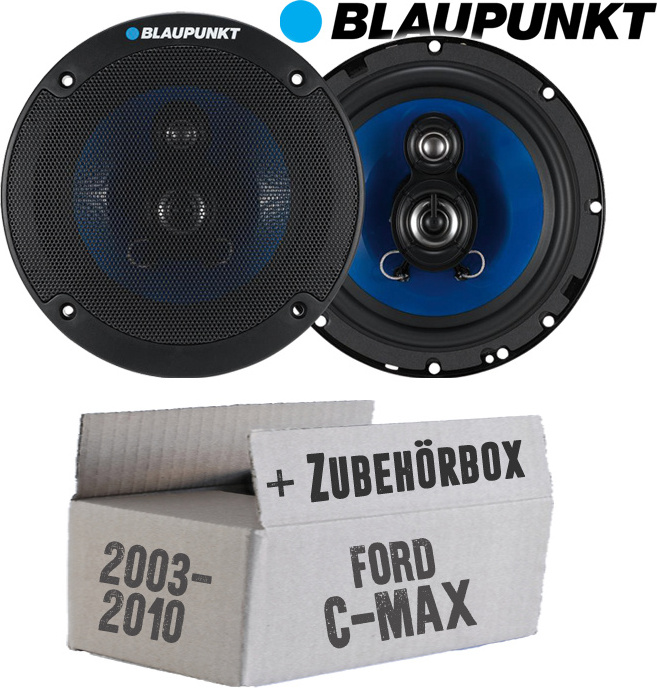 Lautsprecher Boxen Blaupunkt ICx663 - 16,5cm 3-Wege Auto Einbauzubehör - Einbauset passend für Ford C- JUST SOUND best choice for caraudio FoCmax2x_ICX663