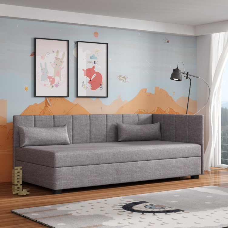 Einzelbett 90x195 NAYLA PLUS 1 - grau