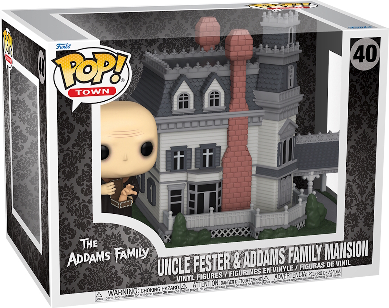The Addams Family - Uncle Fester & Addams Family Mansion 40 Funko Pop! Town Vinyl Figur 122