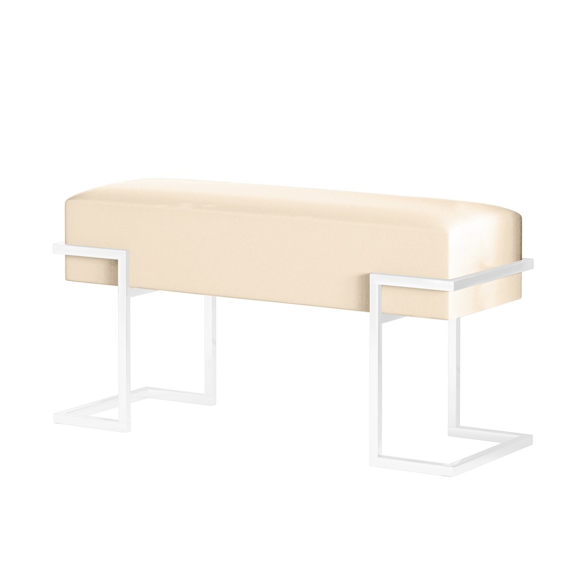BETTSO Designerbank CELY 80 hellbeige auf weißem Profil