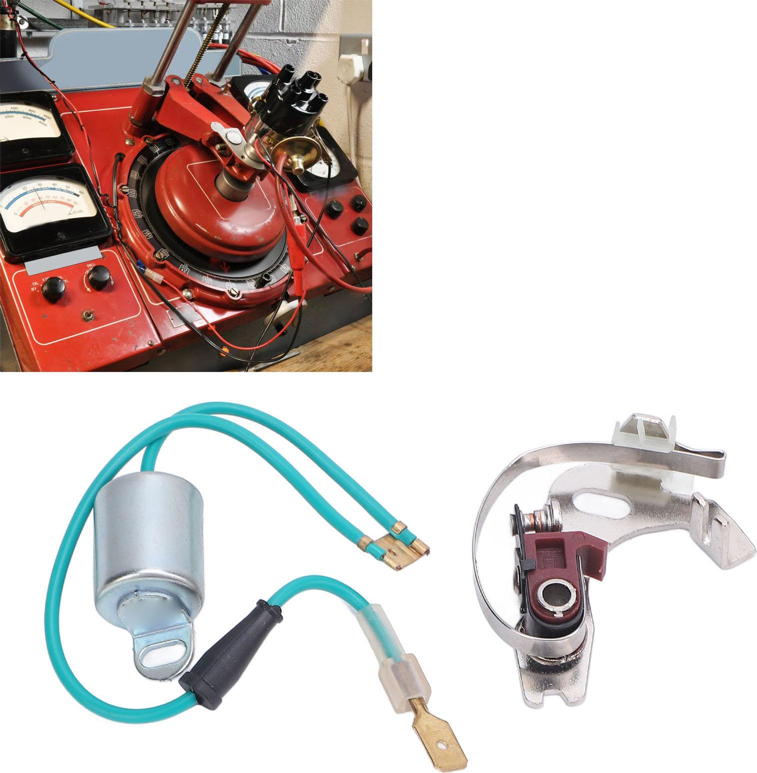 Gistuch Verteilerpunkte und Kondensator-Set, Metallkonstruktion, Profi-Set, Ersatz für Lucas 43D 45D 4 6 Zylinder
