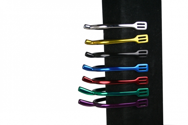 ARBO-INOX® Sporen Reitsporen Edelstahlsporen, lila, rot, blau, grün, gold, purple, schwarz, Farbe - pink Länge - 15mm