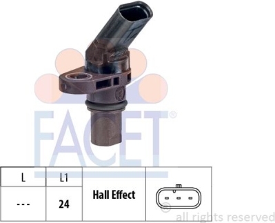 1 Sensor, Drehzahl FACET 9.0773 Italy - OE Equivalent für AUDI SEAT VW
