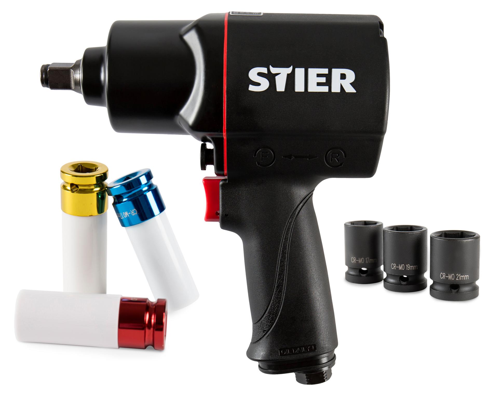 STIER Magnethalter Für Druckluft-Werkzeuge – Tragkraft 10 Kg, Für Werkstattwagen & Hebebühnen, Passt Für Schlagschrauber & Ratschen
