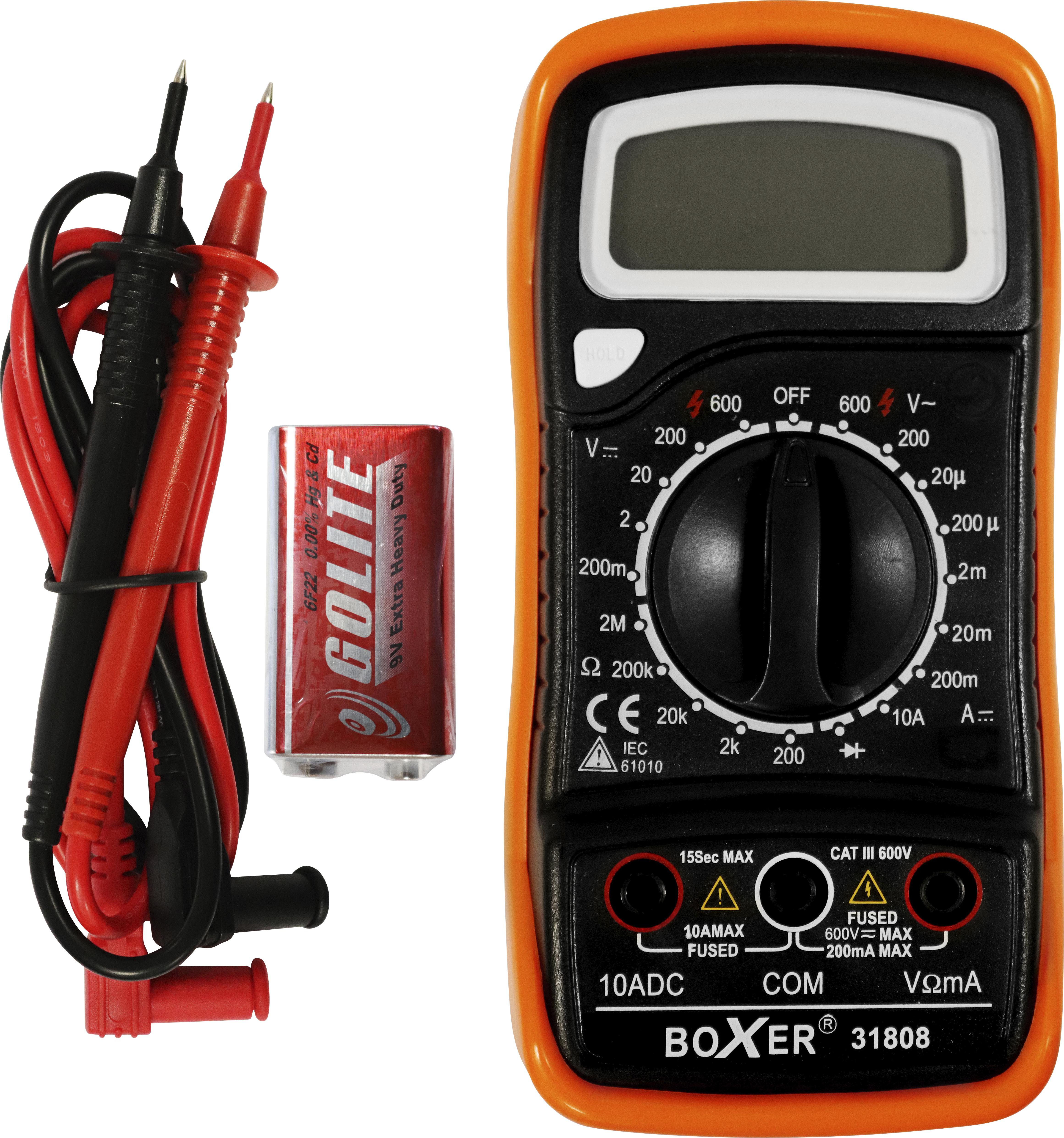 Boxer® Digitalmultimeter 0-600 Volt AC/DC 31808