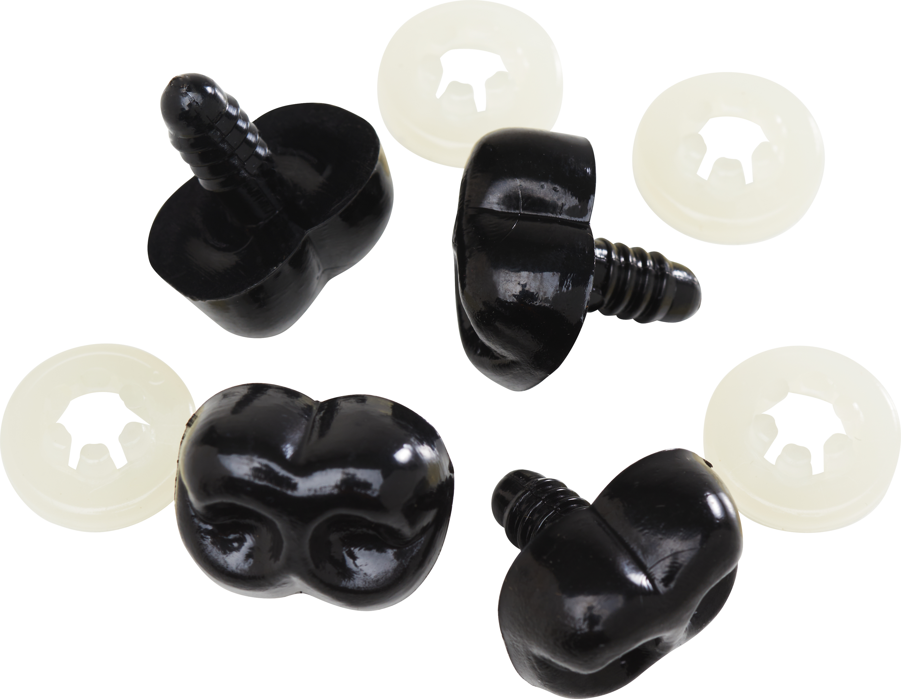 VBS Bären Tiernasen 20 mm 4 Stück für Kuscheltiere und Puppen basteln