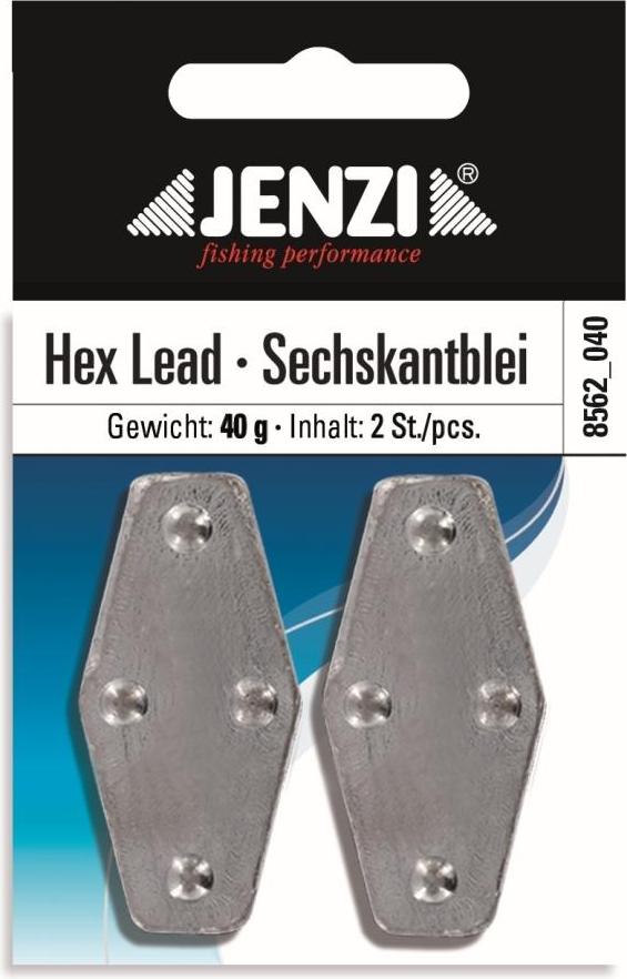 Jenzi Hex Lead Sarg- oder Sechskant-Bleie Bleigewichte 40g 2 Stk. 8562 040