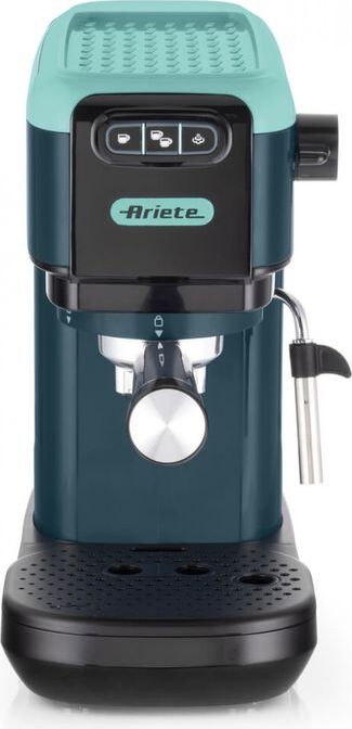 Ariete 1399 Espresso kávovar Light Aquamarine, Na prášok a ESE kapsule, 1300 W, objem 1,1 l, tlak 15 barov, filter 1, 2 šálky a ESE kapsule, Cappuccino, zelená