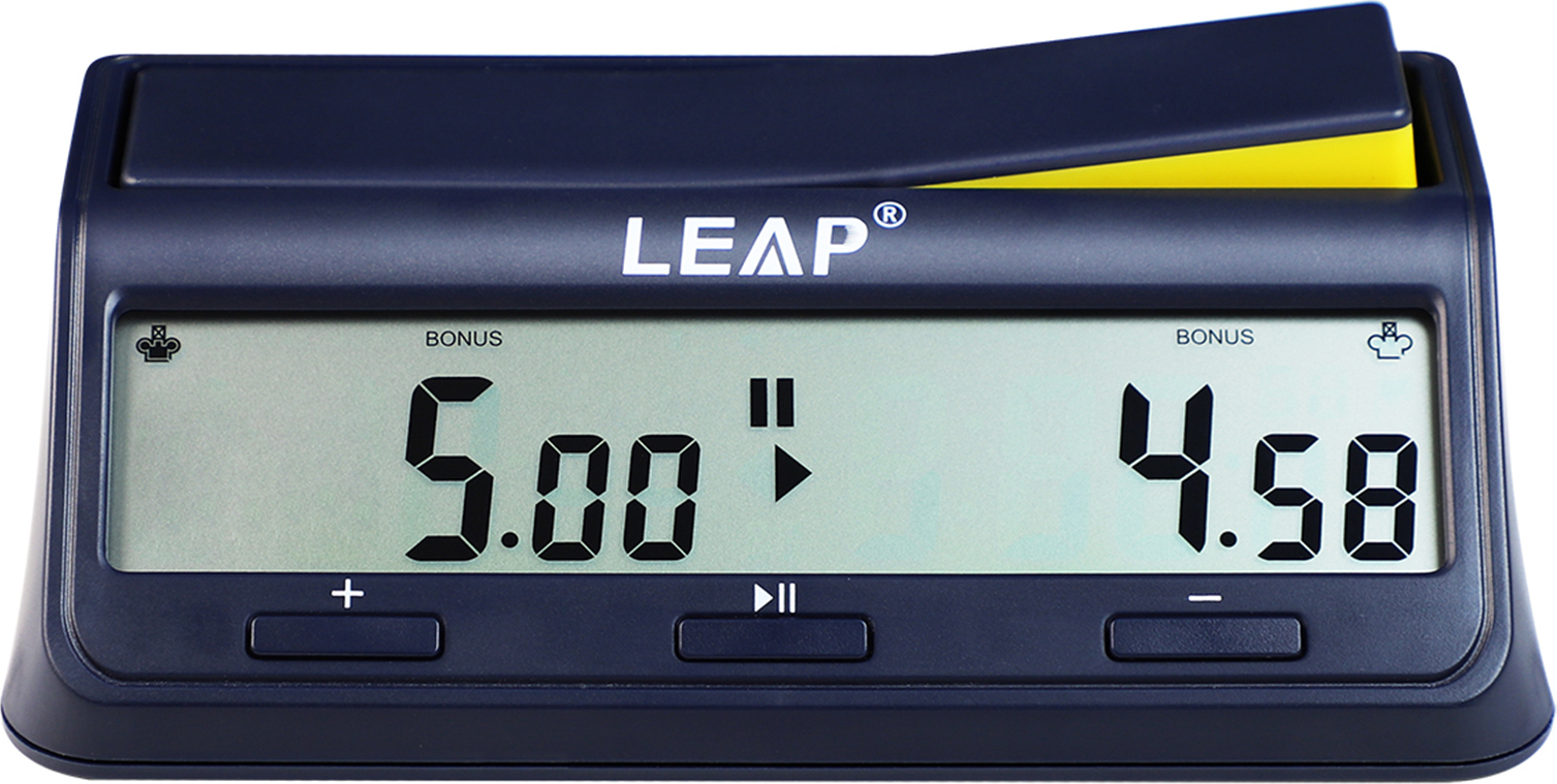 Aibecy LEAP Schachuhr Digitaler Schachtimer, Auf- und Abwärtszähler, Countdown, Bonus, Verzögerung, Alarm, Zugzählung für professionelles Schachbrettspiel