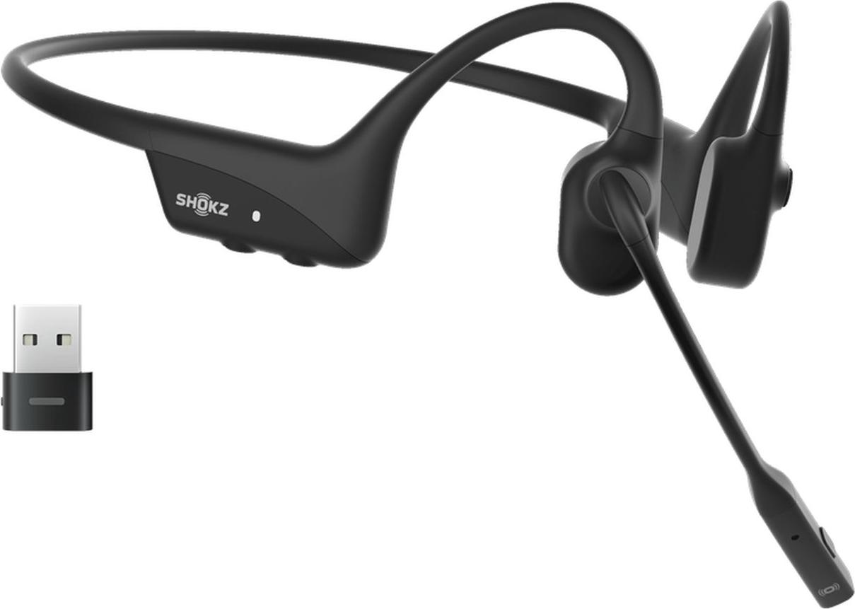 Shokz OpenComm2 USB-C Intraossäre Kopfhörer Schwarz C120-AC-BK-EU-000
