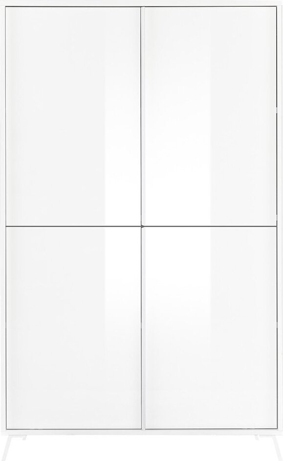 LC ITALY City - Hohe Kommode 4-türig Weiß Hochglanz Lakiert 209074-04-LCMITALY