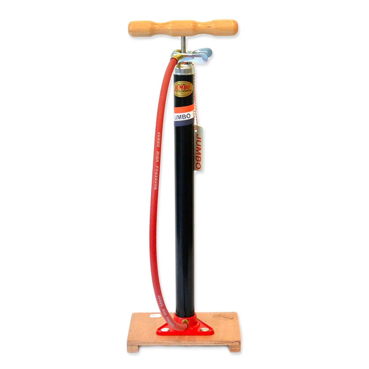 Jumbo -Fahrradpumpe mit Planke
