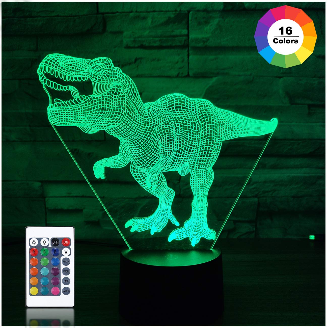 Licht und Sound Pistole Projektor mit 16 Bild-Projektionen toller Dinosaurier 