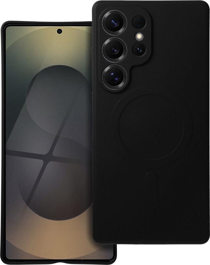 SILIKÓNOVÝ KOV na mobilný telefón kompatibilný s MagSafe vhodný pre SAMSUNG S25 Ultra čierny