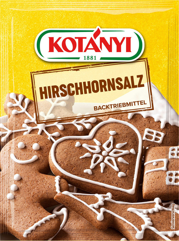 Kotanyi Hirschhornsalz Backtriebmittel Ideal für Plätzchen