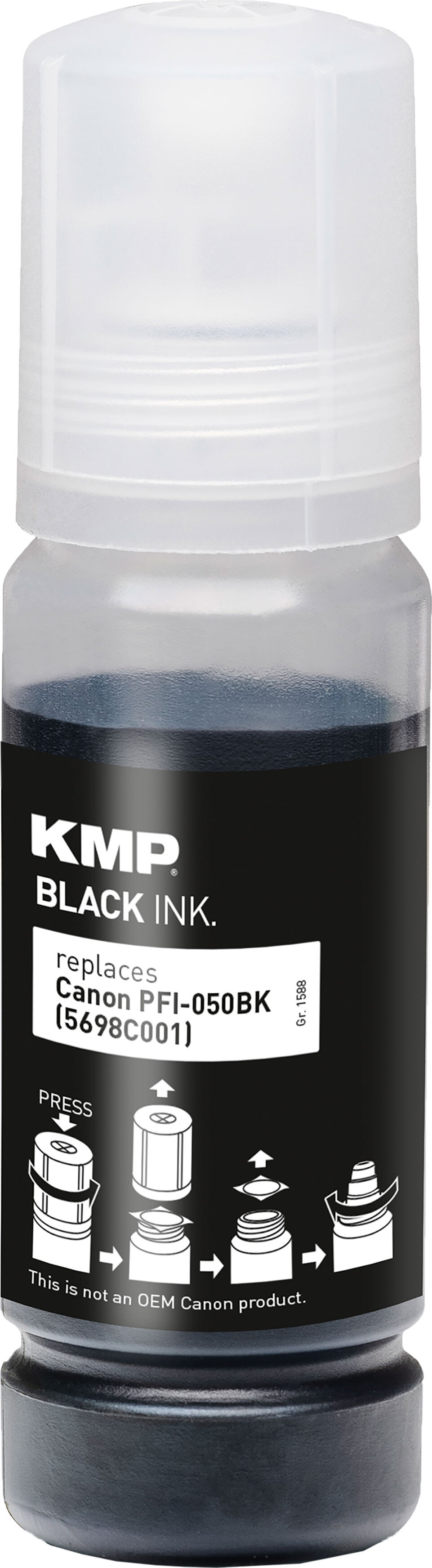 KMP 1588,0001, Čierna, 70 ml, 1 kusov, 1 strany, 0 strany, Balenie po jednom kuse