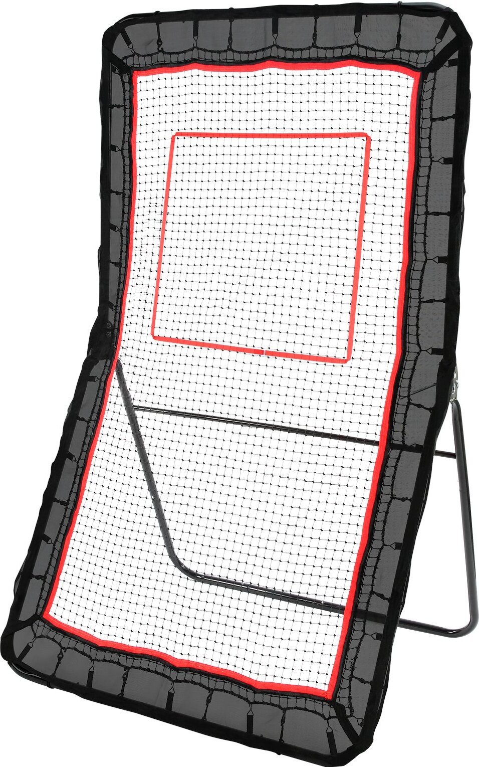 Zerbaco Lacrosse-Rebounder für den Hinterhof, 1,2 x 2,1 m großes Volleyball-Rücksprungnetz, Pitchback-Throwback-Baseball-Softball-Return-Trainingsbildschirm, verstellbarer Winkel, Schießübungs-Trainings
