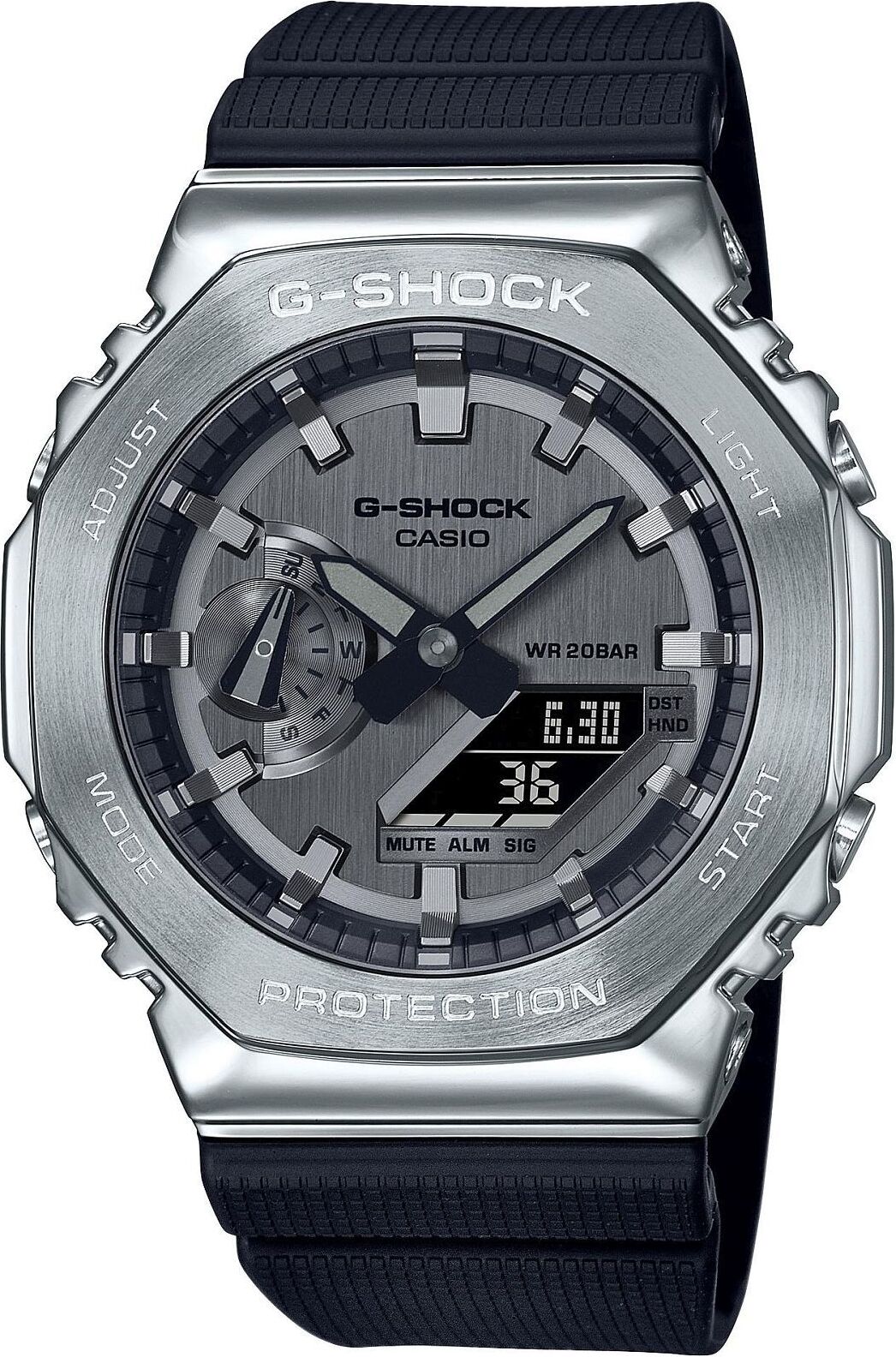 Pánske hodinky Casio G-SHOCK Octagon Original s kovovým plášťom Casio-GM-2100-1AER