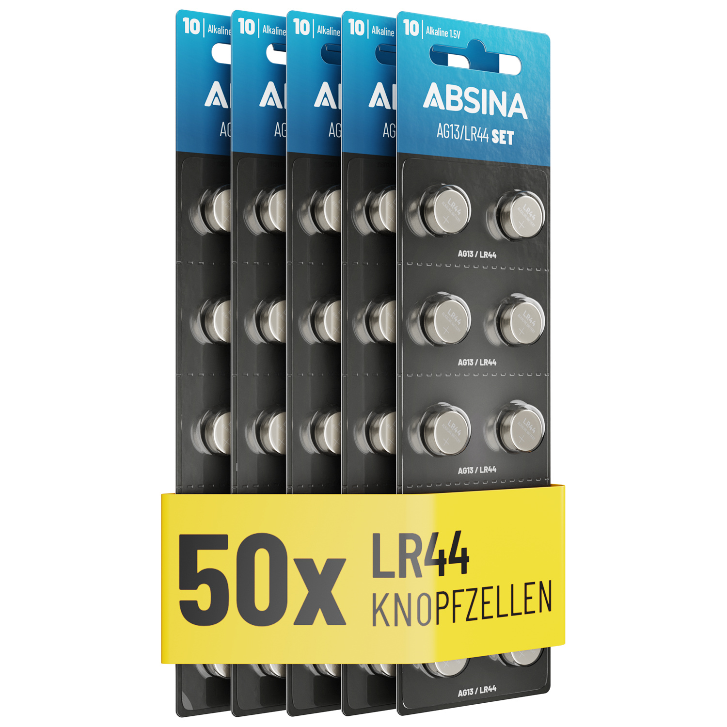 50x Knopfzellen AG13-LR44-157-357-V13GA Alkaline Uhrenbatterie von Camelion 